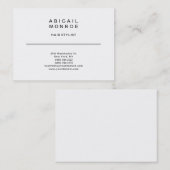 Carte De Visite Moderne Professionnel Simple Modèle blanc simple (Devant / Derrière)