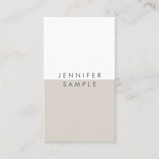 Carte De Visite Moderne Professionnel Simple Modèle Élégant (Devant)