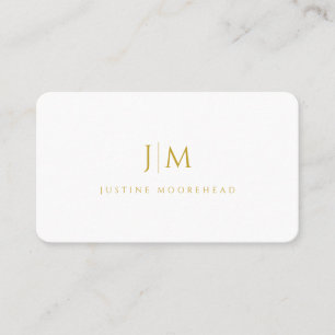 Carte De Visite Moderne Professionnel Simple Monogramme Minimalist