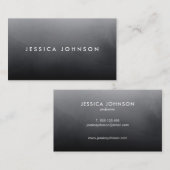 Carte De Visite Moderne Professionnel Simple Ombre De Charbon Fonc (Devant / Derrière)