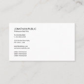 Carte De Visite Moderne Professionnel Sophistiqué Simple Clair (Dos)