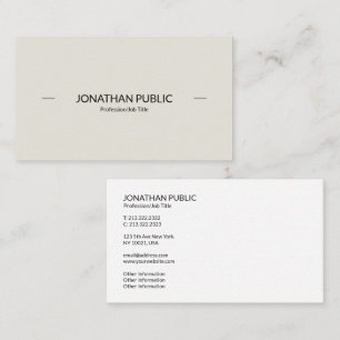 Carte De Visite Moderne Professionnel Sophistiqué Simple Clair