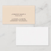 Carte De Visite Moderne Professionnel Sophistiqué Simple Plain (Devant / Derrière)