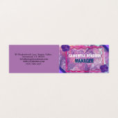 Carte De Visite Moderne professionnel tendance violet rose élégant (Extérieur déplié)