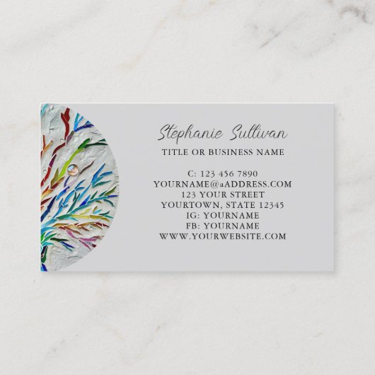 Carte De Visite Moderne Professionnel unique (Dos)