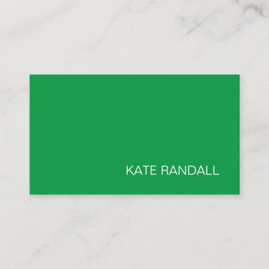 Carte De Visite Moderne professionnel vert (Devant)