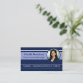 Carte de visite moderne professionnelle avec photo (Debout devant)