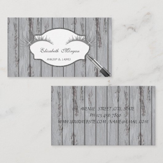 Carte De Visite Moderne Proffesional, Lashes, Levons, Lavage, Text (Devant / Derrière)