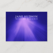 Carte De Visite Moderne propre Design élégant rose clair sur bleu (Devant)