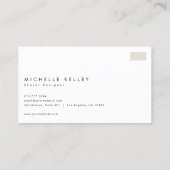 Carte De Visite Moderne Propre Simple Style 2 Tons (Dos)