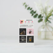 Carte de visite moderne QR Code photo Collage (Debout devant)