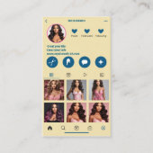 Carte de visite moderne QR Code photo Collage (Devant)