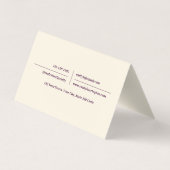 Carte de visite moderne QR Code Plum Agent immobil (Dos)