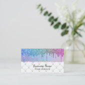 Carte De Visite Moderne Rainbow Unicorn Parties scintillant Drives (Debout devant)