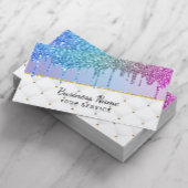 Carte De Visite Moderne Rainbow Unicorn Parties scintillant Drives