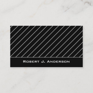 Carte de visite : : Moderne rayé blanc et noir