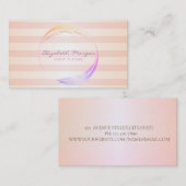 Carte De Visite Moderne rayé de style (Devant / Derrière)