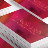 Carte De Visite Moderne Red Abstrait Art Professional