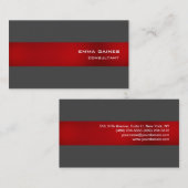 Carte De Visite Moderne Red Grey Professionnel Impressionnant tend (Devant / Derrière)