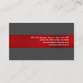 Carte De Visite Moderne Red Grey Professionnel Impressionnant tend (Dos)
