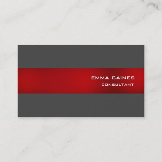 Carte De Visite Moderne Red Grey Professionnel Impressionnant tend (Devant)
