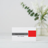 Carte de visite moderne Red Grey White Consultant (Debout devant)