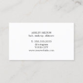 Carte De Visite Moderne Red Stripes Blanc Beauté Maquillage cheveu (Dos)