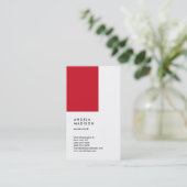 Carte De Visite Moderne Red White Gestionnaire tendance Consultant (Debout devant)