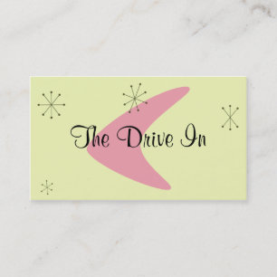 Carte de visite moderne rétro du milieu du siècl