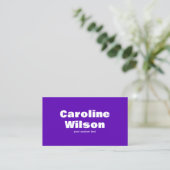 Carte De Visite Moderne Retro Indigo Professional Photo Code QR (Debout devant)