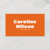 Carte De Visite Moderne Retro Orange Professional Photo Code QR (Devant)