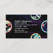 Carte De Visite Moderne rond détail automobile (Dos)