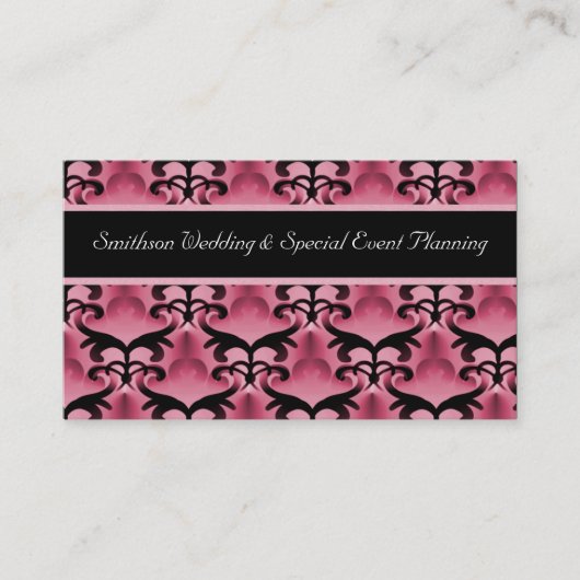Carte de visite moderne, rose (Devant)