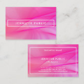 Carte De Visite Moderne rose bleu violet élégant professionnel (Devant / Derrière)