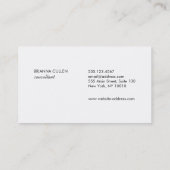 Carte De Visite Moderne Rose élégant Gold Black Stripes (Dos)