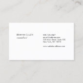 Carte De Visite Moderne Rose élégant Or Noir Gratté 2 (Dos)