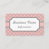 Carte de visite moderne rose et gris (Devant)