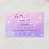 Carte De Visite Moderne Rose Girly Gradient Candem Care Business C (Dos)