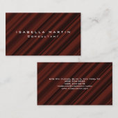 Carte De Visite Moderne rouge Brown unique tendance créative (Devant / Derrière)