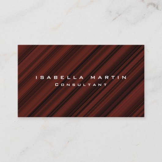 Carte De Visite Moderne rouge Brown unique tendance créative (Devant)