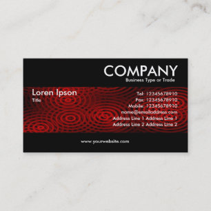 Carte De Visite Moderne - rouge électrique de pluie