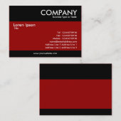 Carte De Visite Moderne - rouge foncé (Devant / Derrière)