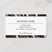 Carte de visite moderne rouge marron de conception (Dos)