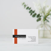 Carte de visite moderne rouge noir blanc (Debout devant)