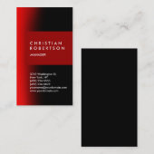 Carte de visite moderne rouge tendance verticale (Devant / Derrière)