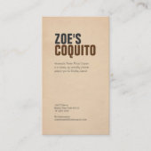 Carte De Visite Moderne rustique (Devant)