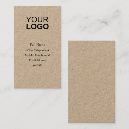 Carte de visite moderne rustique (Devant / Derrière)