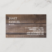 Carte De Visite Moderne Rustique Bois Professionnel Personnalisé (Devant)