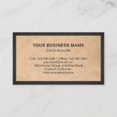 Carte De Visite Moderne Rustique Kraft Handyman Auto Réparation Mé (Dos)