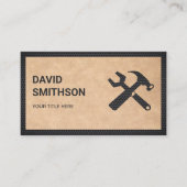 Carte De Visite Moderne Rustique Kraft Handyman Auto Réparation Mé (Devant)